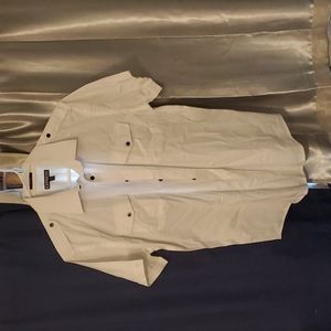 Stiff collar button down shirt